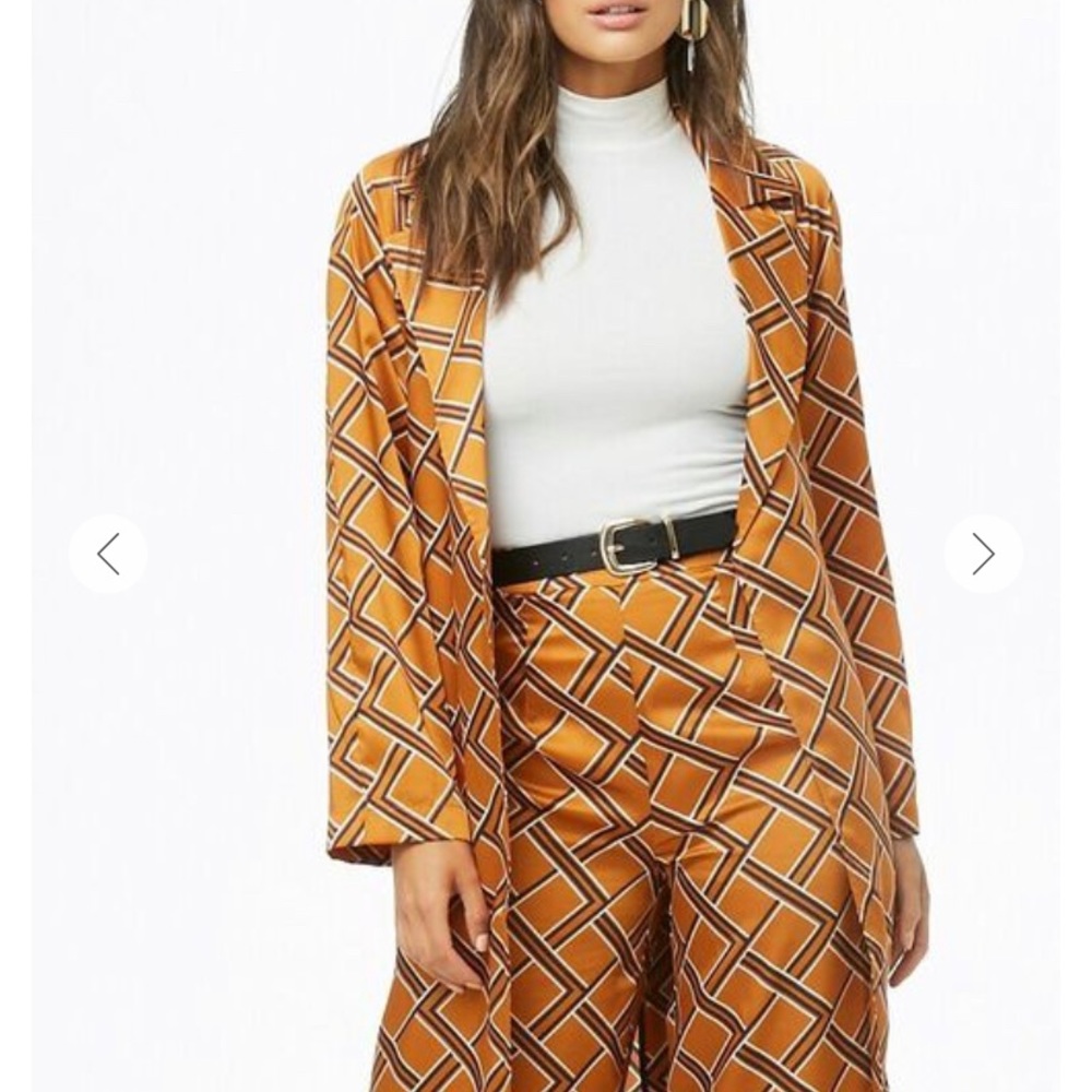Geo Print Satin Duster